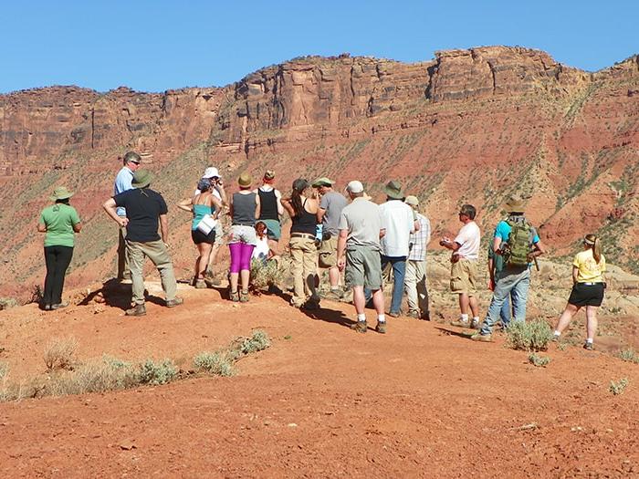 Geology group during instruction